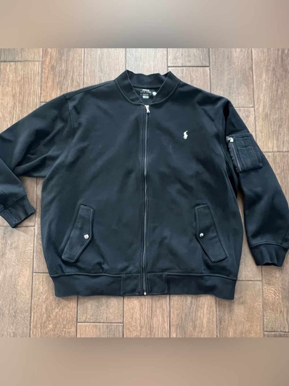 Polo Ralph Lauren Black Double Knit Flight Jacket size 3XB Big & Tall